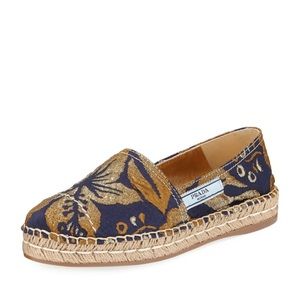 Prada 20mm Metallic Jacquard Espadrilles - image 1